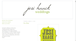 Desktop Screenshot of jesihaackweddingsblog.com