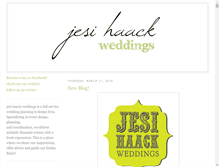 Tablet Screenshot of jesihaackweddingsblog.com